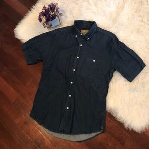 Faux Denim Styled Button-up Shirt